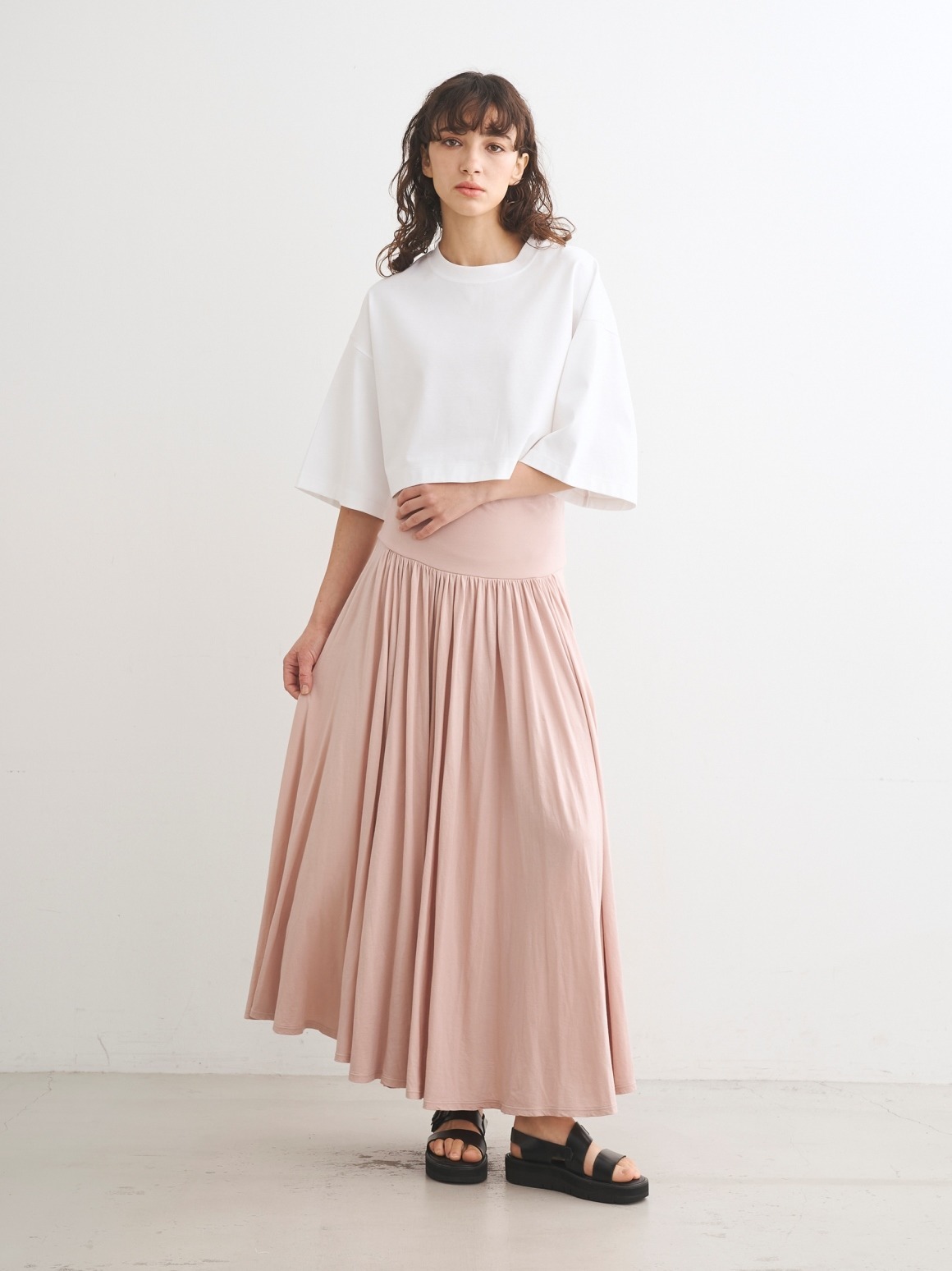 jersey colette long skirt｜スリードッツ オフィシャルオンラインショップ