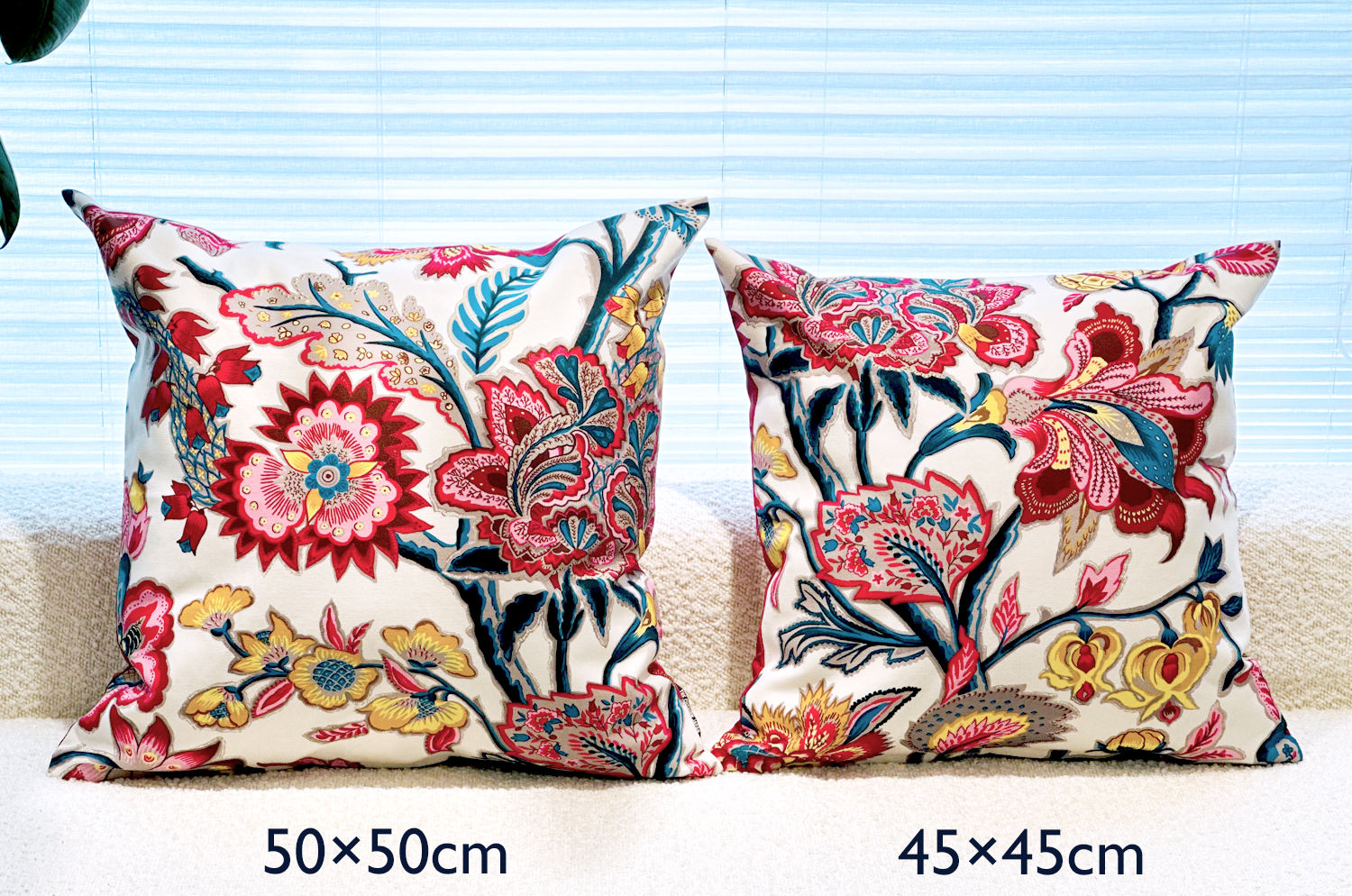 フランス製生地 ROMY 花柄 オリエンタルフラワー クッションカバー