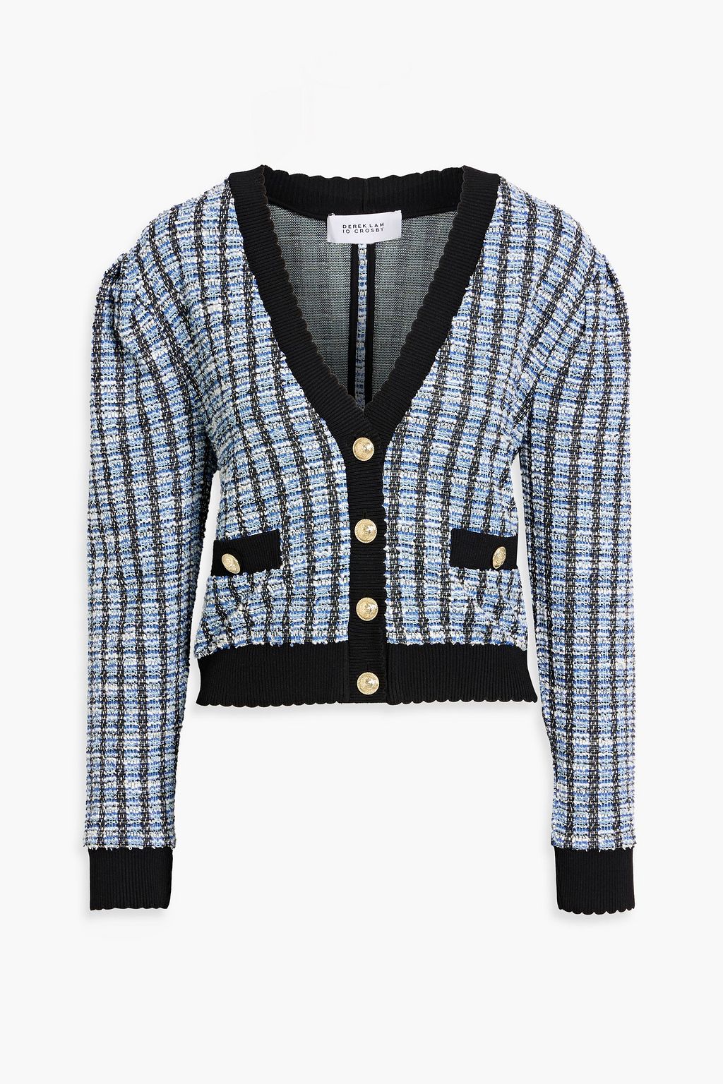 DEREK LAM 10 CROSBY Ky metallic jacquard-knit cardigan | THE OUTNET