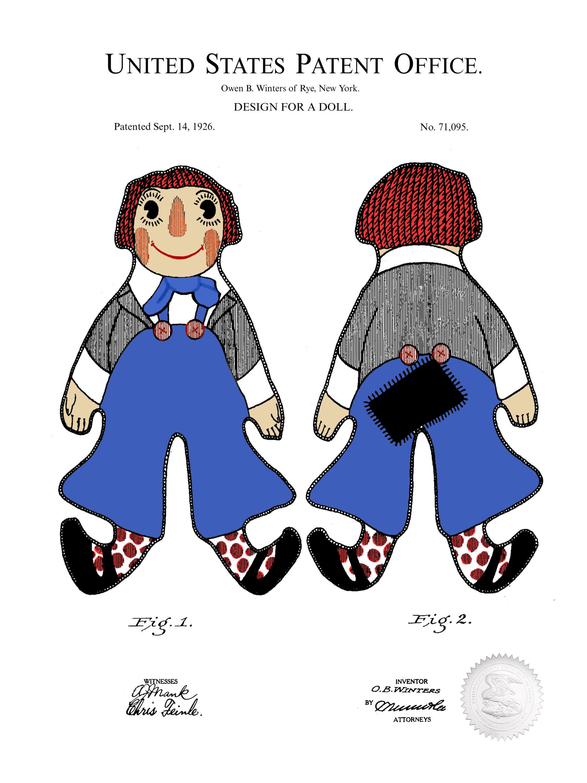 Raggedy Ann & Andy | Doll Patent Prints