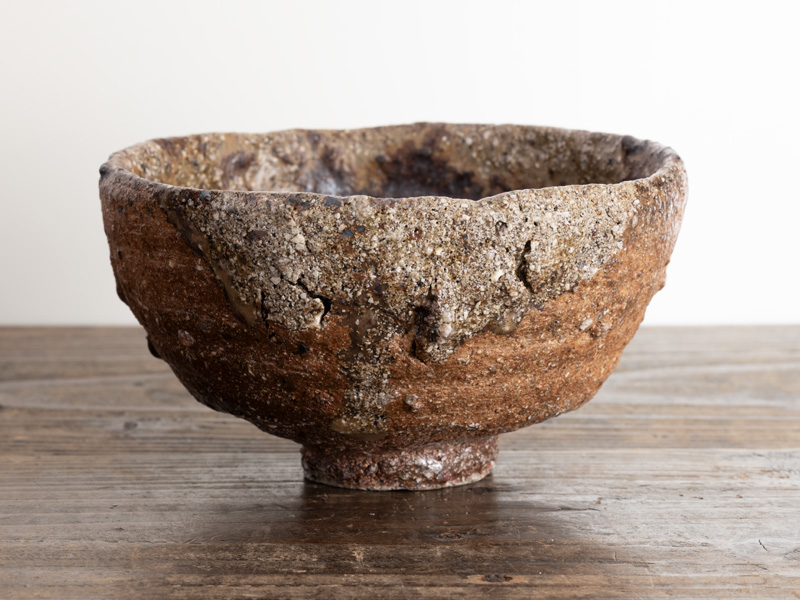 Bizen-yaki matcha bowl by Fujiwara Akira [BOW-88-003-0000