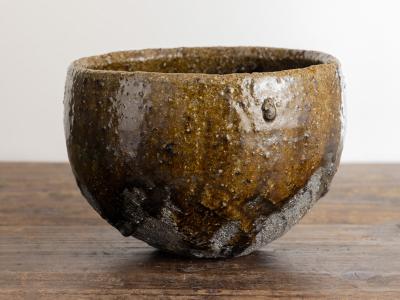 Bizen-yaki matcha bowl by Fujiwara Akira [BOW-88-007-0000