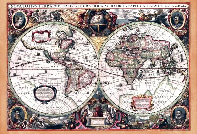 17世紀】アンティーク地図ポスター[Nova Totius Terrarum Orbis