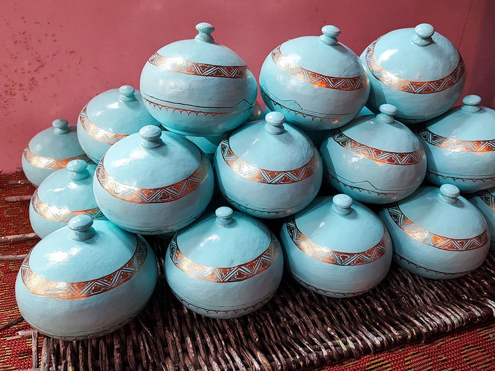 カシミール ペパーマシュ 蓋付き小鉢 カシミール ペパーマシュ 蓋付き小鉢