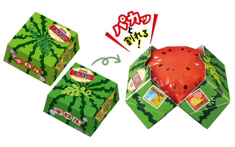 チロルのすいか割りBOX | チロルチョコ株式会社