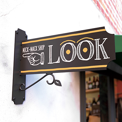 袖（突出し）看板】アイアンサイン フレッチェ | 看板の激安通販サイン