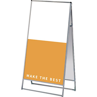 スタンド看板】バリウススタンド看板 900×1800 両面 シルバー VASKAP