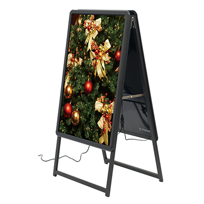 電飾スタンド看板】LEDグリップA A1 両面 ブラック 39411BLK | 看板の