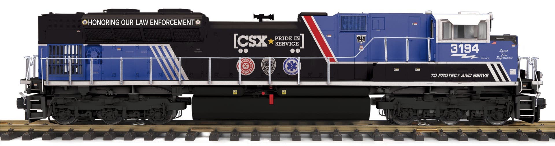 MTH 70-2161-1 CSX Law Enforcement SD70ACe Diesel Engine #3194