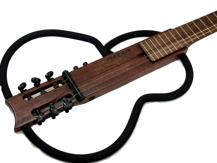 ARIA アリア シンソニード サイレントギター トラベル AS-101S 青紺