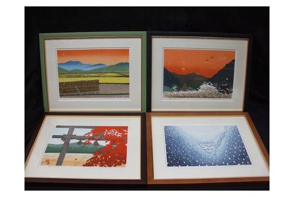 佐野せいじ 作 木版画「心の故郷 12ヶ月」 全12セットが入荷致しました