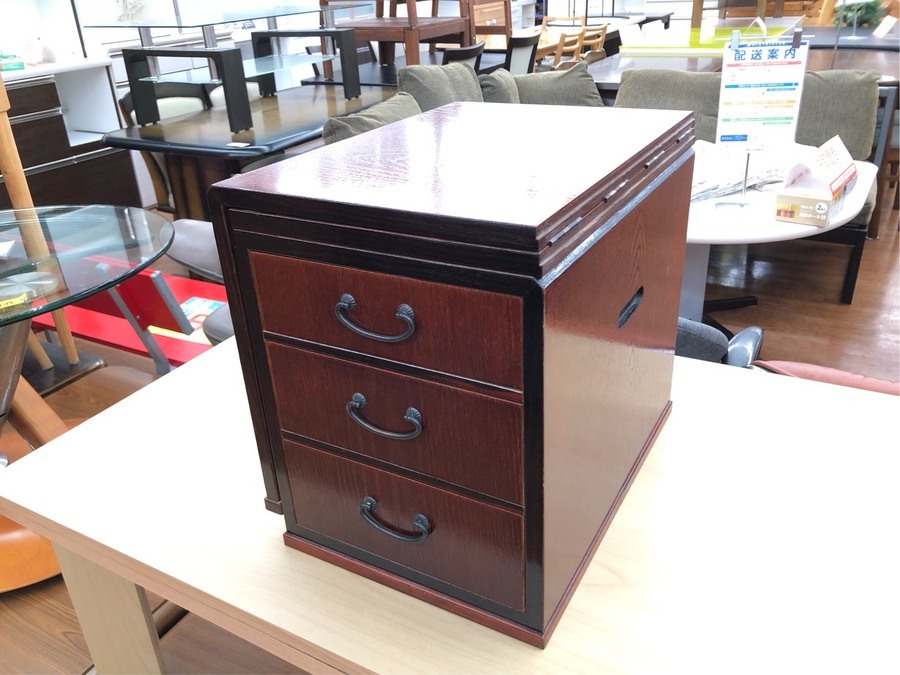 文机 折りたたみ式 三段引き出し アンティーク 本日限定】文机