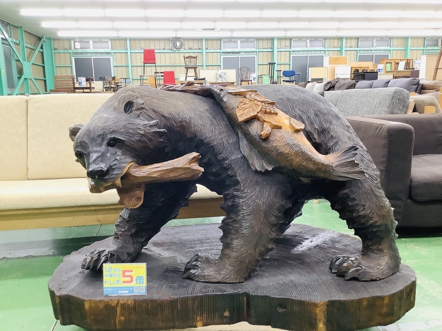 彫刻 熊 置物 木製 オシャレ アンティーク 大型 公式】アンティーク