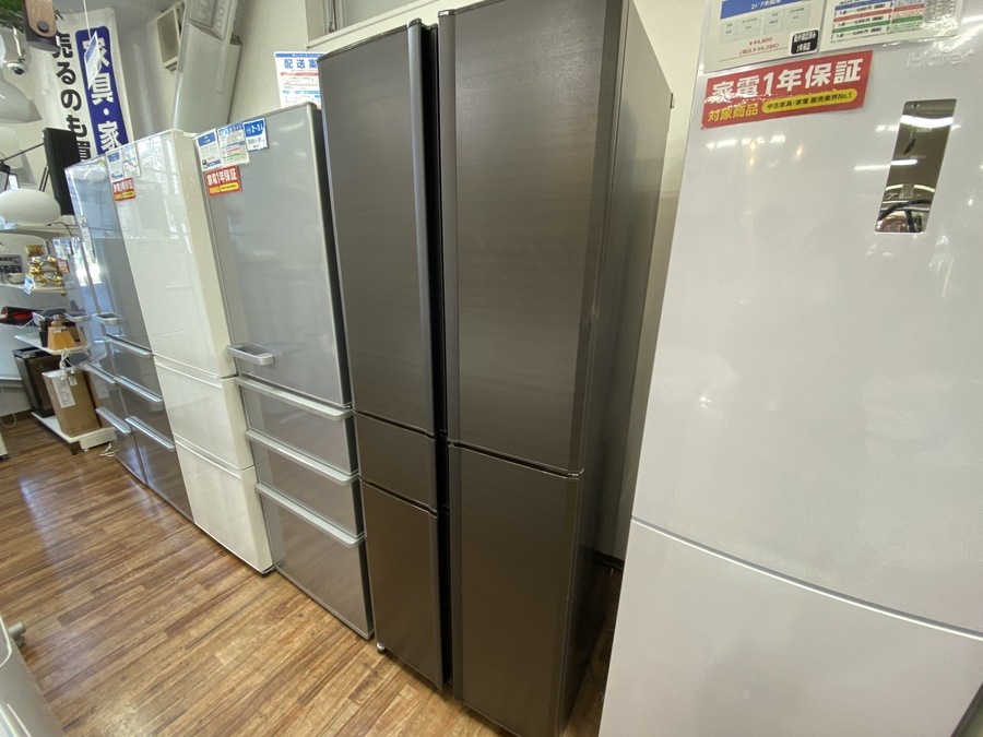 中古】三菱 435L フレンチドア冷蔵庫 即決 中古冷蔵庫・冷凍庫