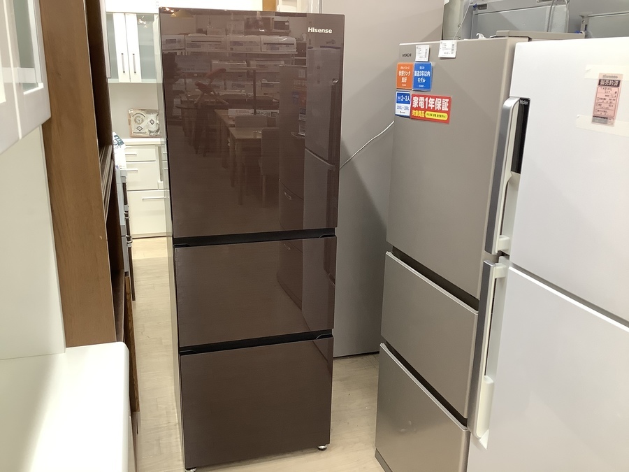 Hisense HR-G2801BR 3ドア冷蔵庫 282L 2020年製