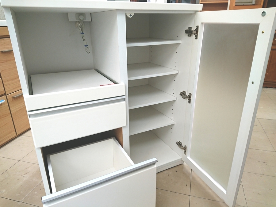 しぇんろん ニトリ レンジボード キュリー2 90MRB ホワイト しぇんろん