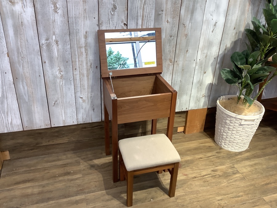 廃盤 無印 MUJI タモ材 サイドテーブルベンチ ナイトテーブル ブラウン