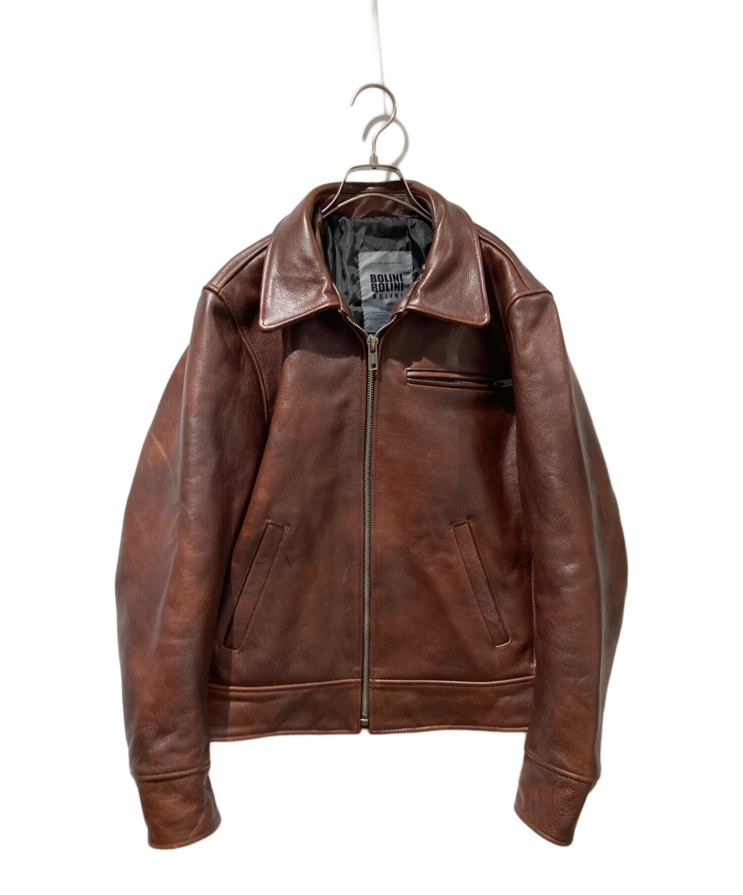 中古・古着通販】BOLINI (ボリーニ) レザージャケット ブラウン サイズ