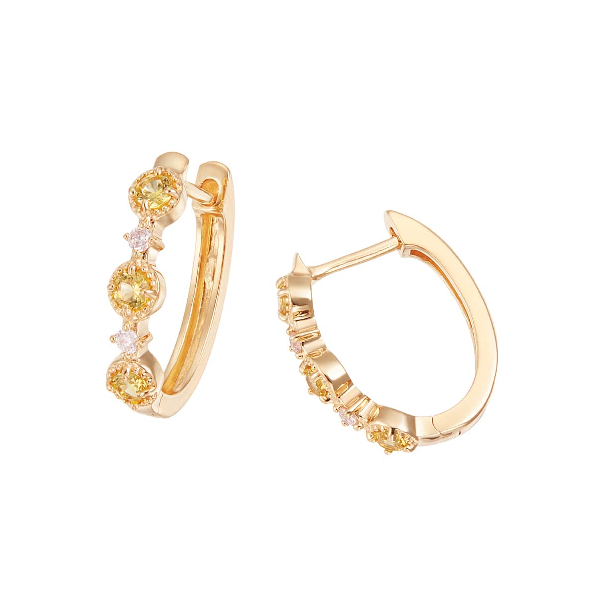 K10イエローゴールドイエローサファイアピアス(RPE911-002)|TSUTSUMI