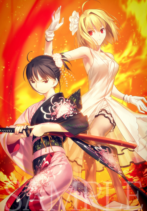 TYPE-MOON Fes.特大B0タペストリー セイバー 「From new world