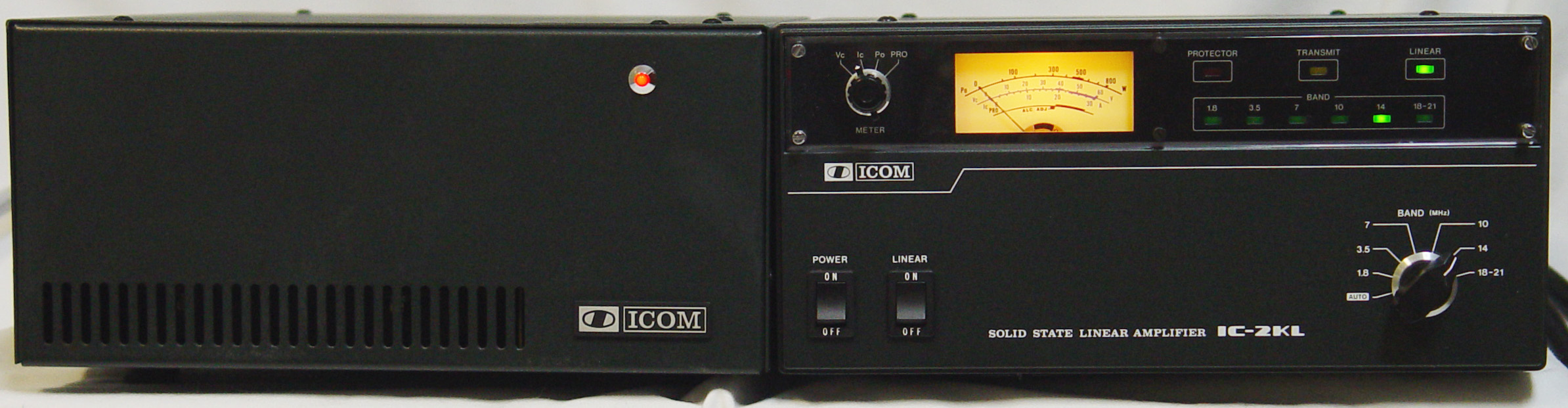 現状品ICOM IC-2KL リニアアンプ ＋ 電源IC-2KLPS 現状品ICOM IC
