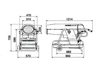 静岡製機 HGMAXD2 ホットガン 熱風オイルヒーター (乾燥用) ウエダ金物