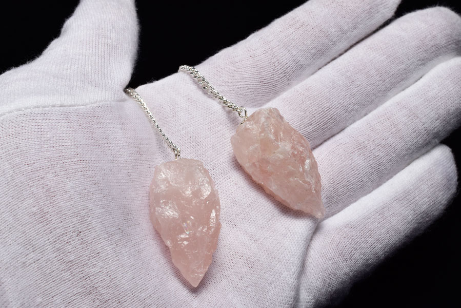 ローズクォーツのペンデュラム】大和霊力入り！ ローズクォーツの