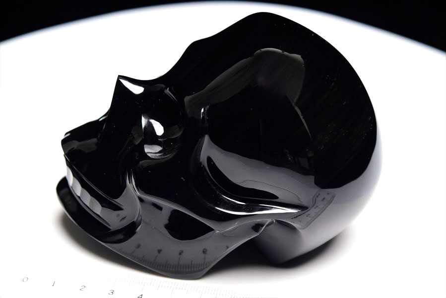 スカル】レインボーオブシディアン ドクロ・髑髏（骸骨）型 置物