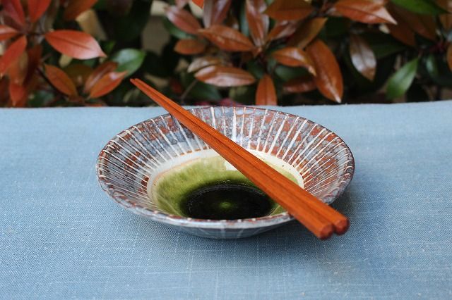 岐阜県土岐市の中垣連次さんの志野織部十草5寸反鉢 鼠7 うつわ家膳