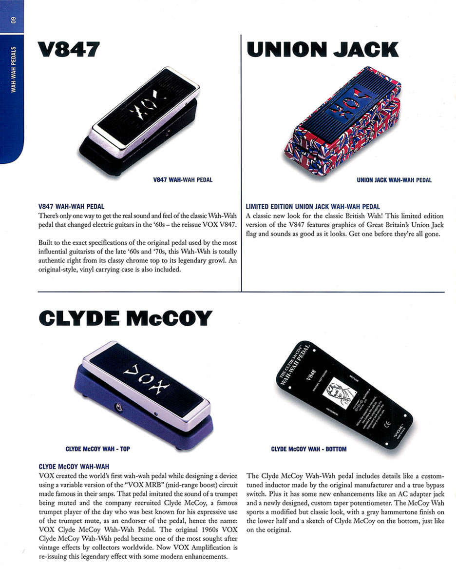 VOX THE CLYDE McCOY V848 ワウペダル VOX V848 Clyde McCoy Wah Pedal