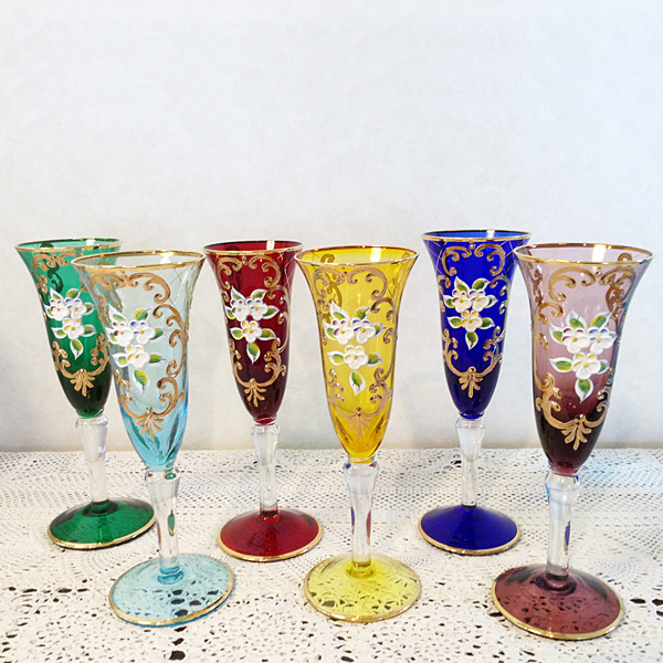 ベネチアングラス装飾グラス レッドNason&Moretti製 未使用品 2025年