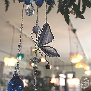 ガラス玉と蝶のオーナメント（ステンドグラスキット）KIT- | visconte