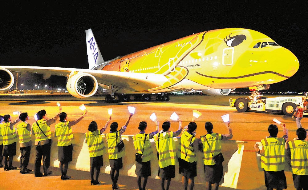 フライングホヌ3機セット&マット3つ 成田に3機揃った！ ANAのエアバス
