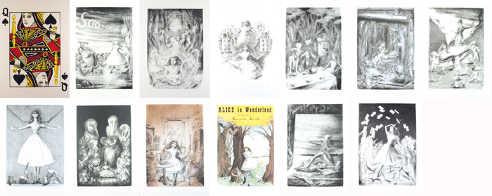 金子國義金子国義リトグラフサイン署名アリスの夢不思議の国のアリス