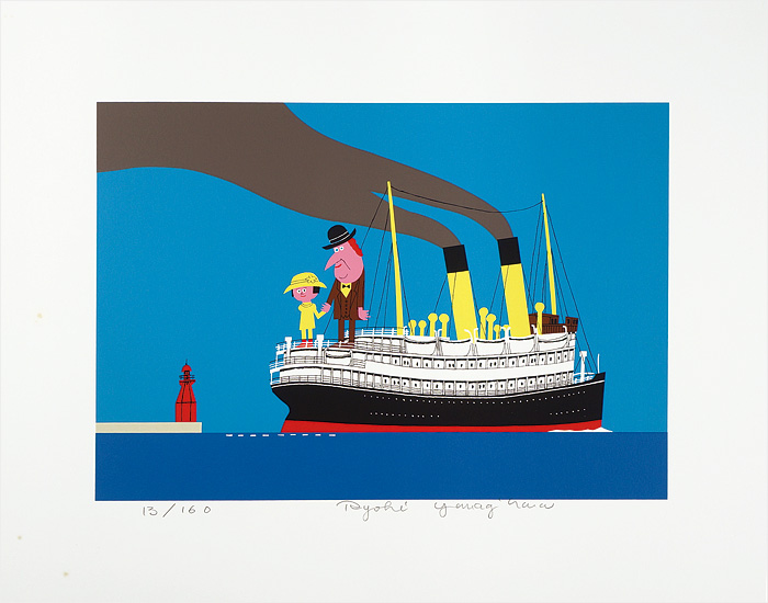 柳原良平氏 シルクスクリーン【真作保証】1979年作 直筆サイン入③