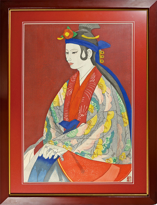 琉球舞踊*焼絵*****