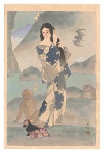 名取春仙 十五代目 市村羽左衛門 入谷直侍 木版画 新版画