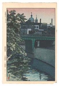 小野忠重 「長崎の坂 南山手」木版画 10/20 直筆サイン 小野忠重