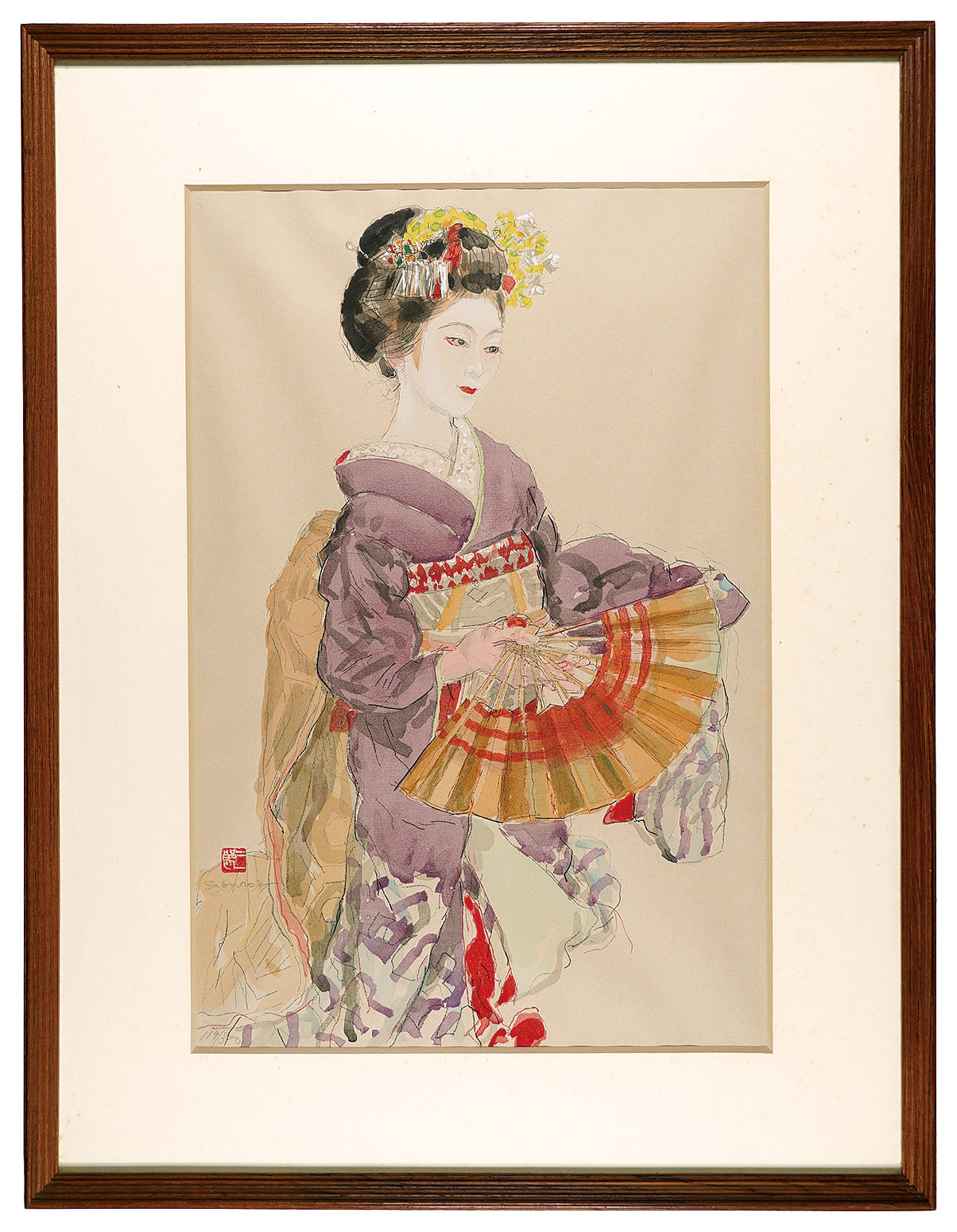 宮本三郎 さっこう（舞妓十二題集） 宮本三郎「『舞妓十二題集』