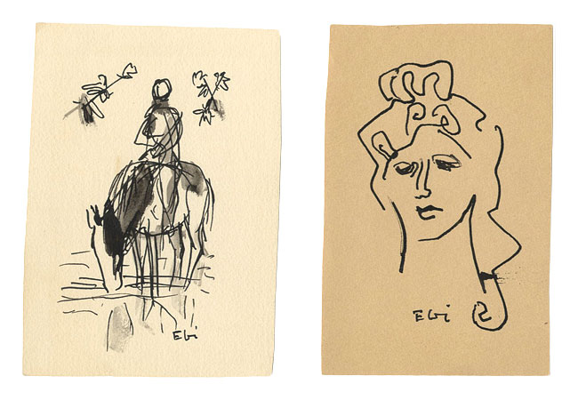 海老原喜之助 デッサン画 海老原喜之助「自筆画」 | 山田書店美術部