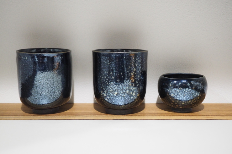 埼玉で陶芸のやまざ器が、油滴天目茶碗を焼く