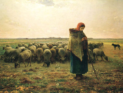 羊飼いの少女 詩篇 絵画 羊飼いの少女 ミレー 絵画作品の解説 ミレー