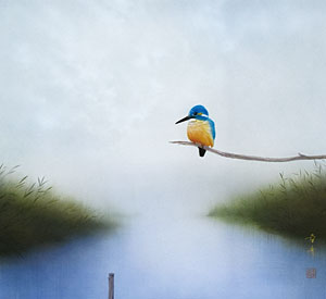 美品 掛け軸 中川幸彦作「富士」縁起物 共箱 美術年鑑掲載 美品 掛け軸