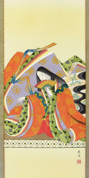 天神の掛け軸 稲垣瑞波作 紫式部