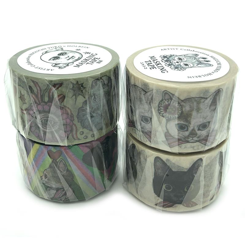 ヒグチユウコ マスキングテープ 29mm幅 4個入りセット (4種×各1個) YH9