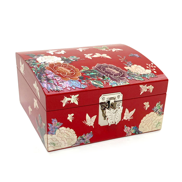 貝殻細工 韓国の伝統ゴージャスなジュエリーボックス 宝石箱 鏡付き