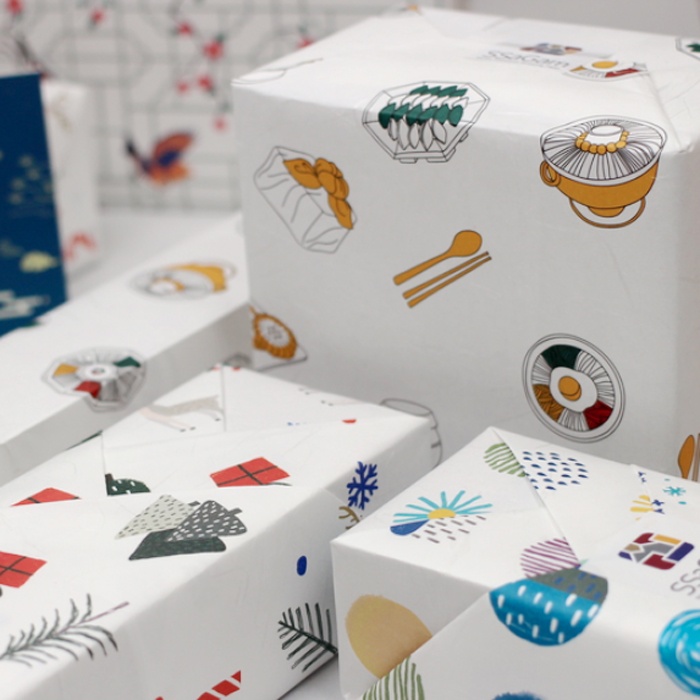 韓国伝統柄 韓紙ラッピングペーパー 1枚（54.5 × 78 cm） 韓紙 夢市場