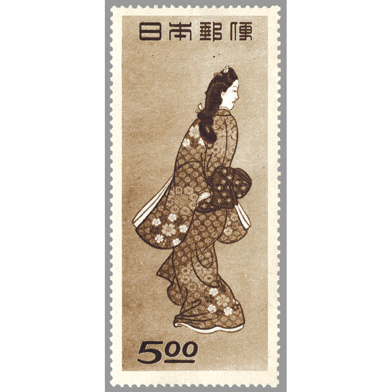 銭単位切手 見返り美人5枚シート(概ね極美品) 銭単位切手 見返り美人5