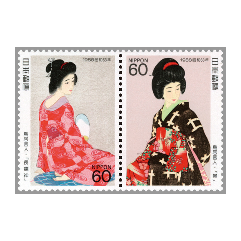 ②切手趣味の週刊記念 昭和23年 見返り美人 5面シート 銭単位