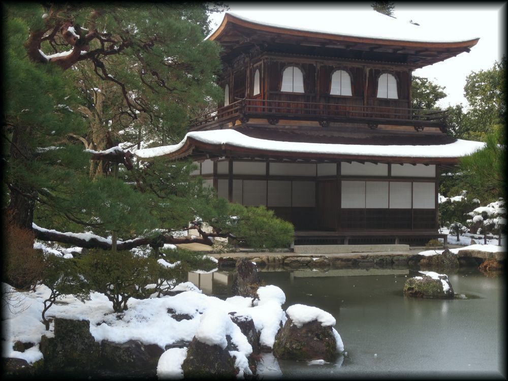 出口対石 金閣寺雪景色 出口対石 金閣寺雪景色